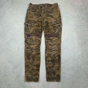 UglyBros Motorpool Cargo Moto Pants Camo Camouflage Biker Jeans Mens 32 x 32